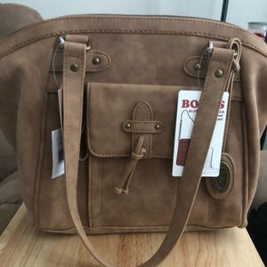 Born Concept Saddle Suede Shoulder Bag